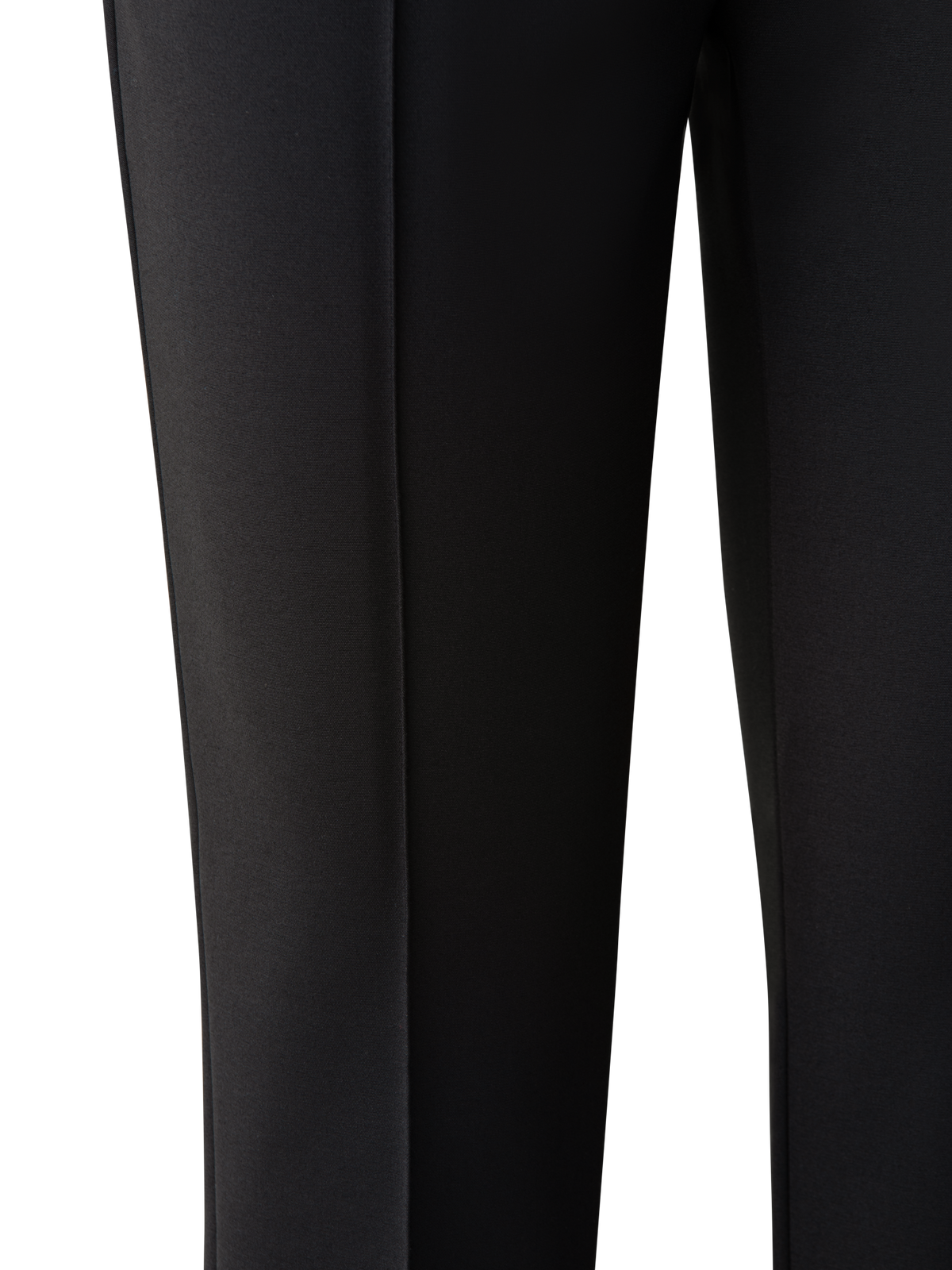 Designer Slim Ankle-Length Cotton Techno Stretch Pants - black - beige