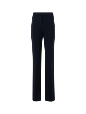 Designer Bootcut Wool Bi-Stretch Pants - navy