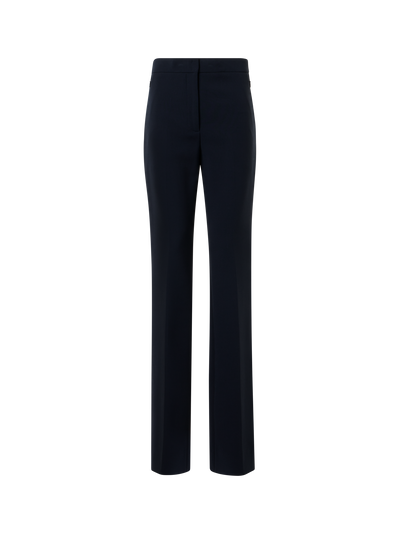 Designer Bootcut Wool Bi-Stretch Pants - navy