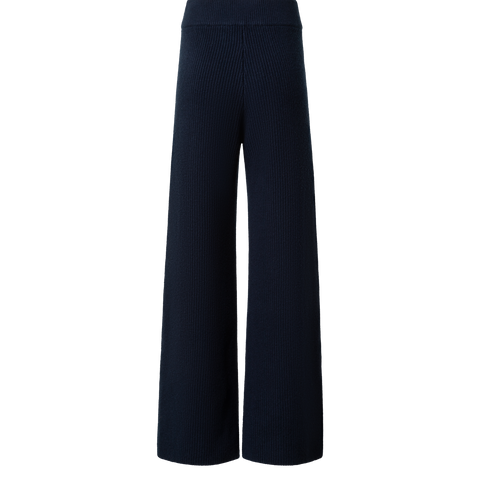 Wide Cashmere Wool Knit Pants