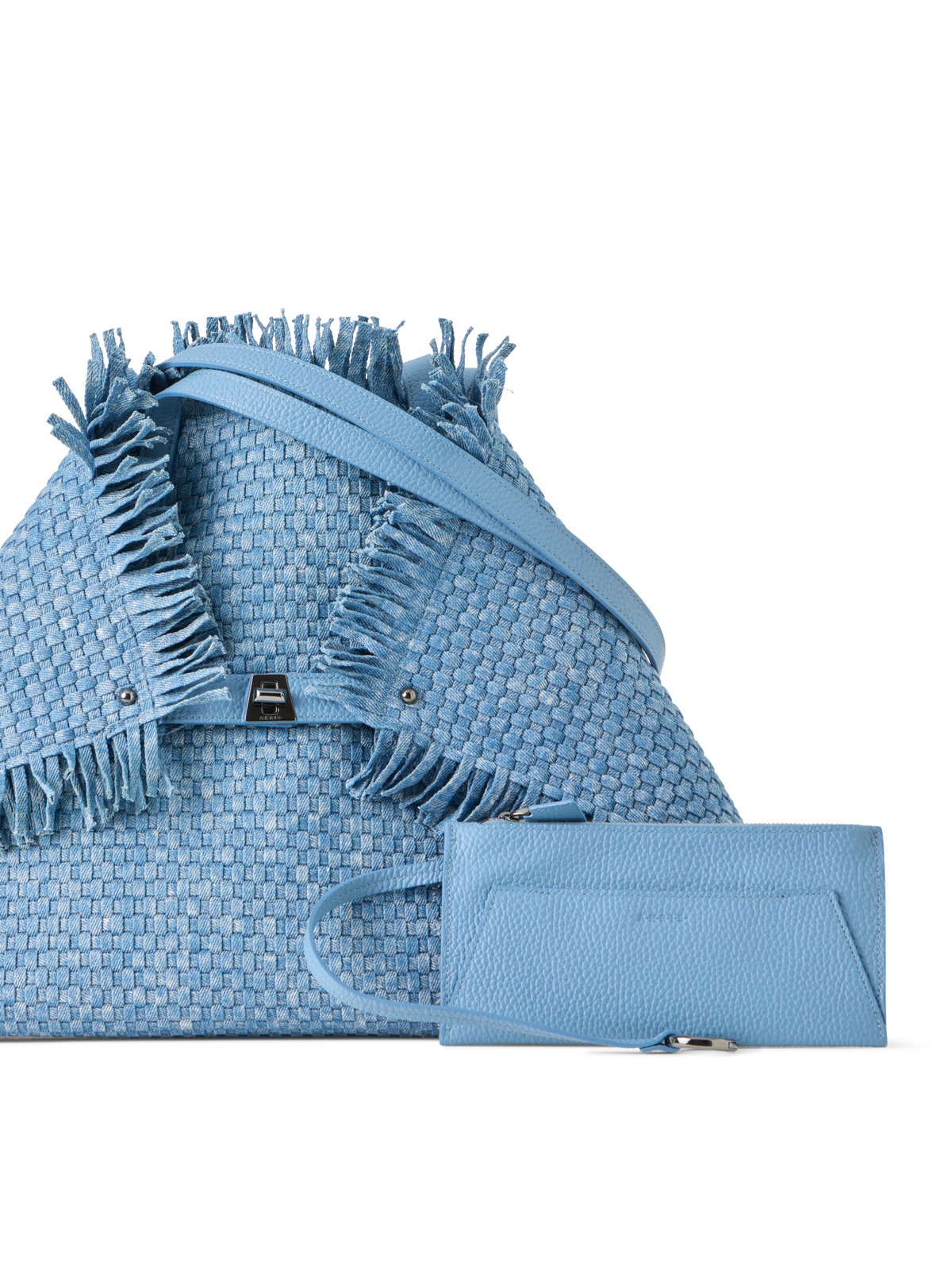 Designer Ai Medium Shoulder Tote - blue