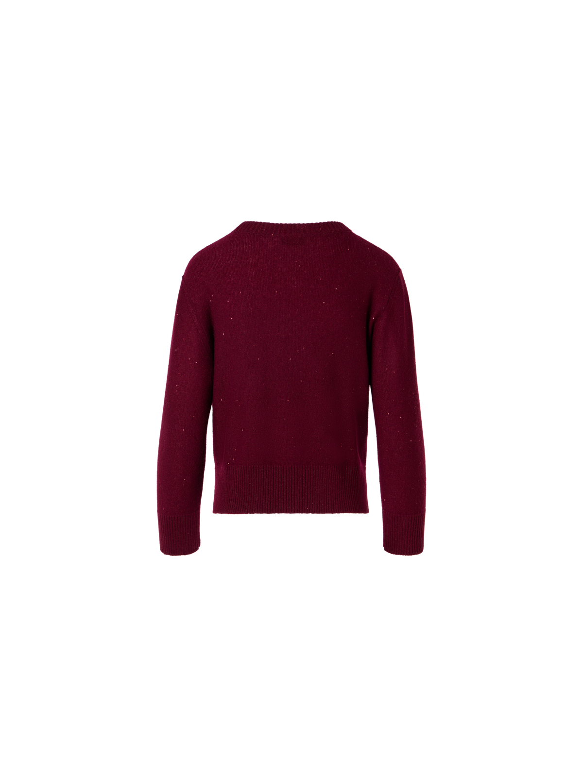 Designer Cashmere Sweater with Fine Sequins - red