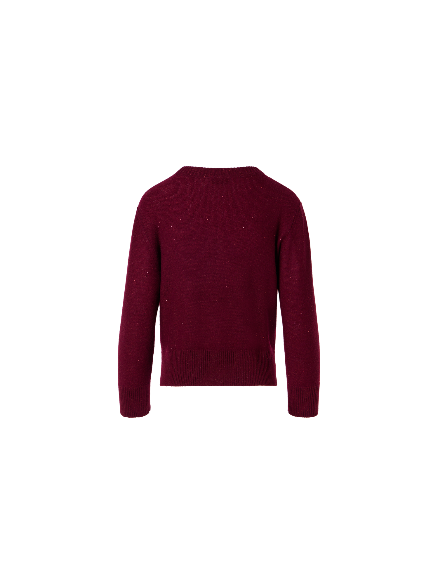 Designer Cashmere Sweater with Fine Sequins - red