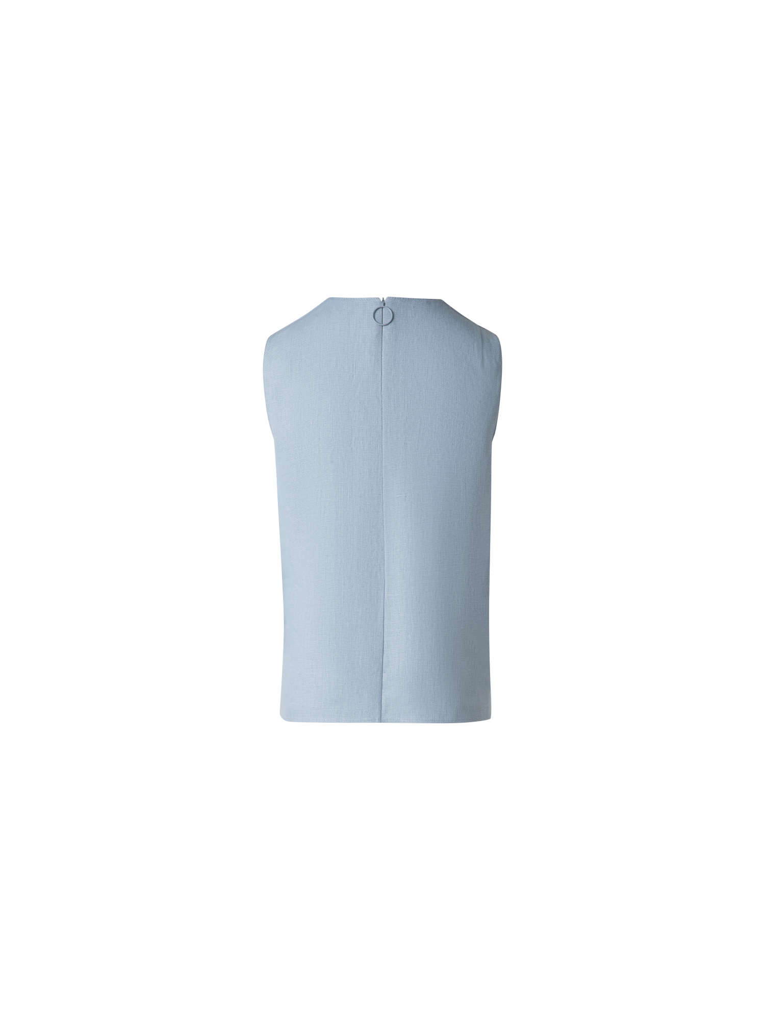 Designer Linen Blouse with 3D Carnation Detail - pastel - blue