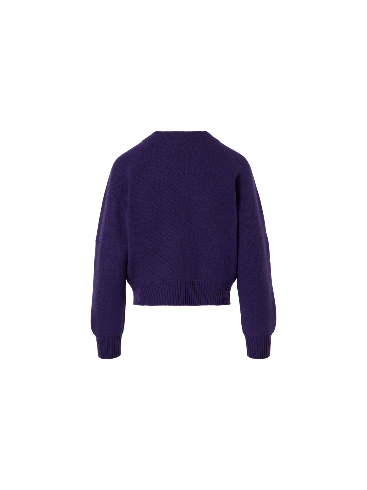 Designer Cashmere-Piqué Knit Cardigan - purple