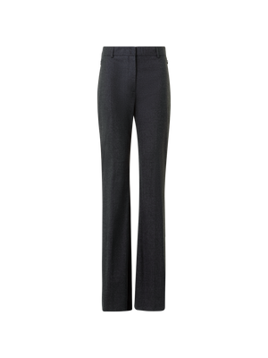 Designer Bootcut Pants in Wool Stretch Flannel - grey
