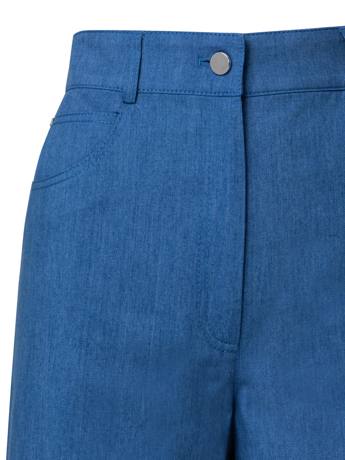 Designer Wide Washed Cotton Lyocell Denim Pants