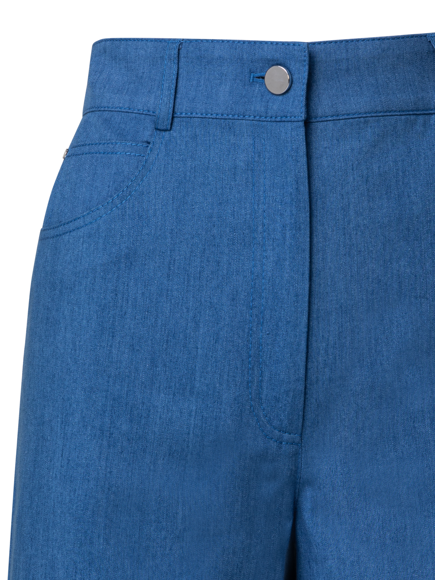 Designer Wide Washed Cotton Lyocell Denim Pants