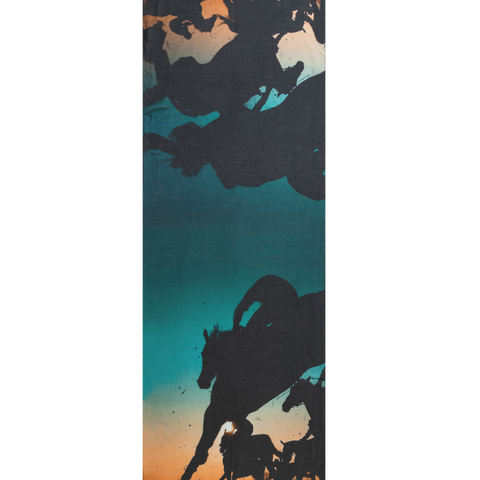 Scarf Cashmere Silk Turf Print