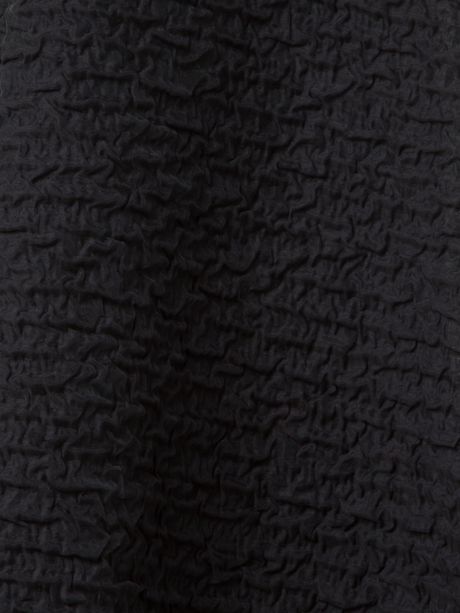 Designer Flared Midi Skirt with 3D Bubble Organza - black - neutral