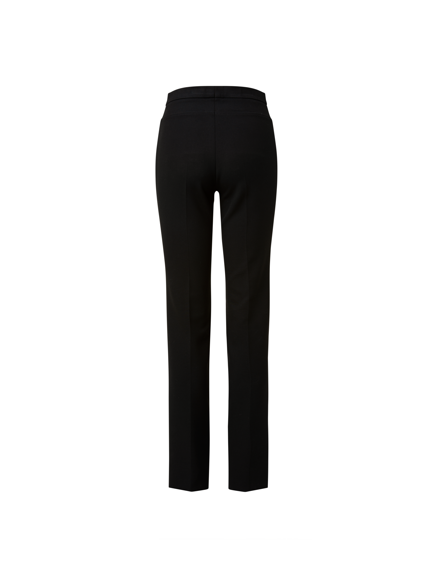 Designer Straight Wool Pants - black