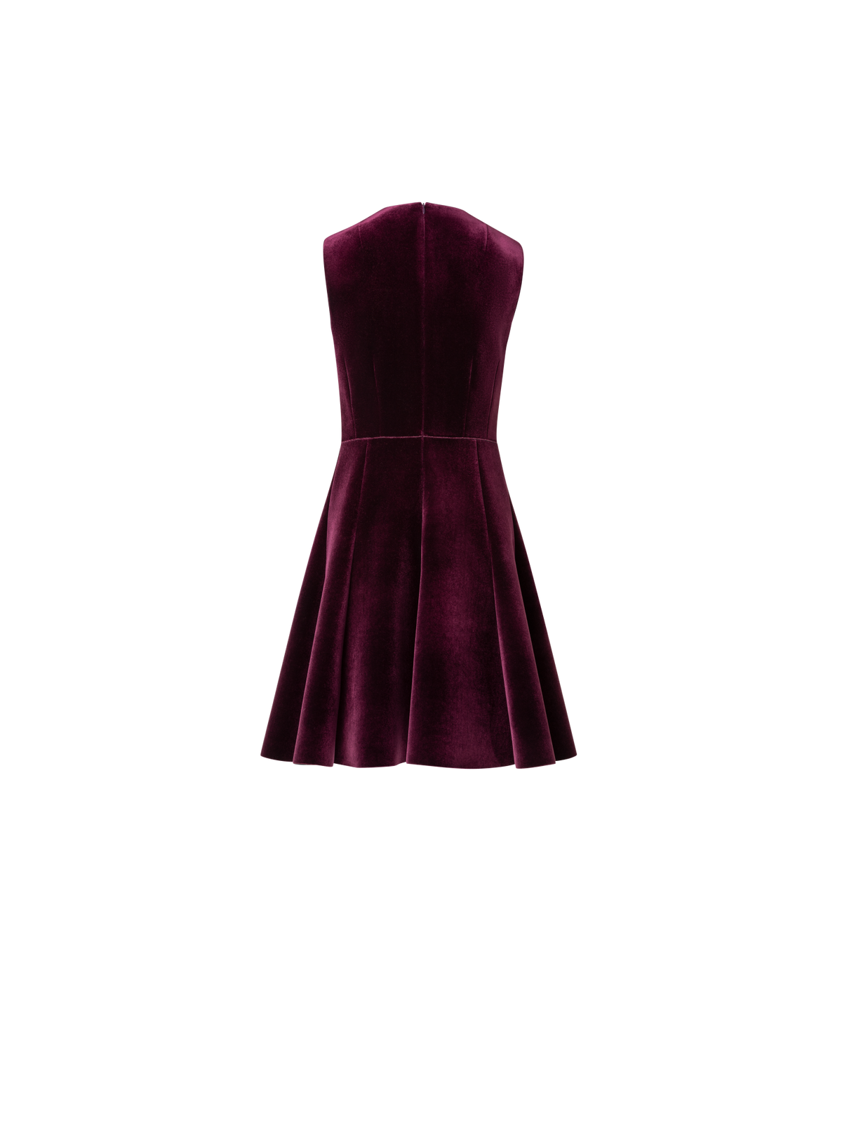 Designer Neoprene Velvet Cocktail Dress in A-Line - pink