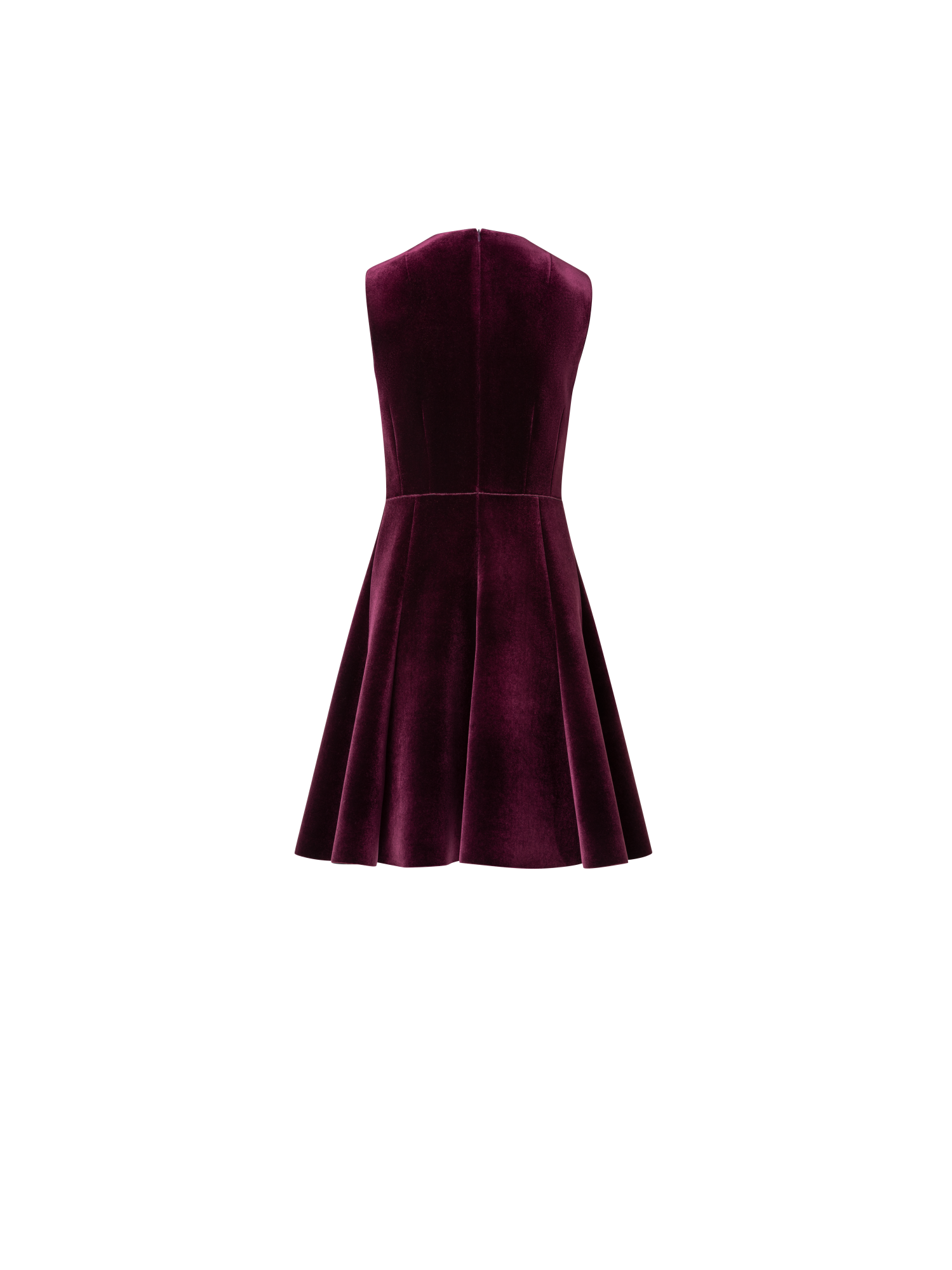 Designer Neoprene Velvet Cocktail Dress in A-Line - pink
