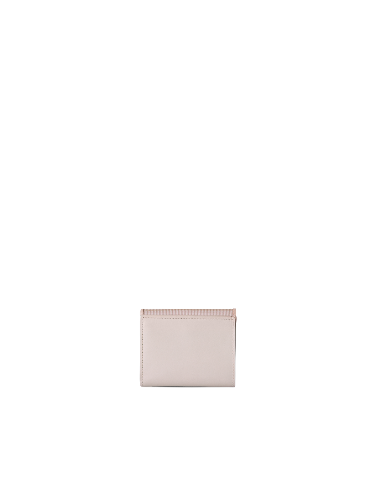 Designer Compact Wallet in Horsehair and Leather - neutral - beige