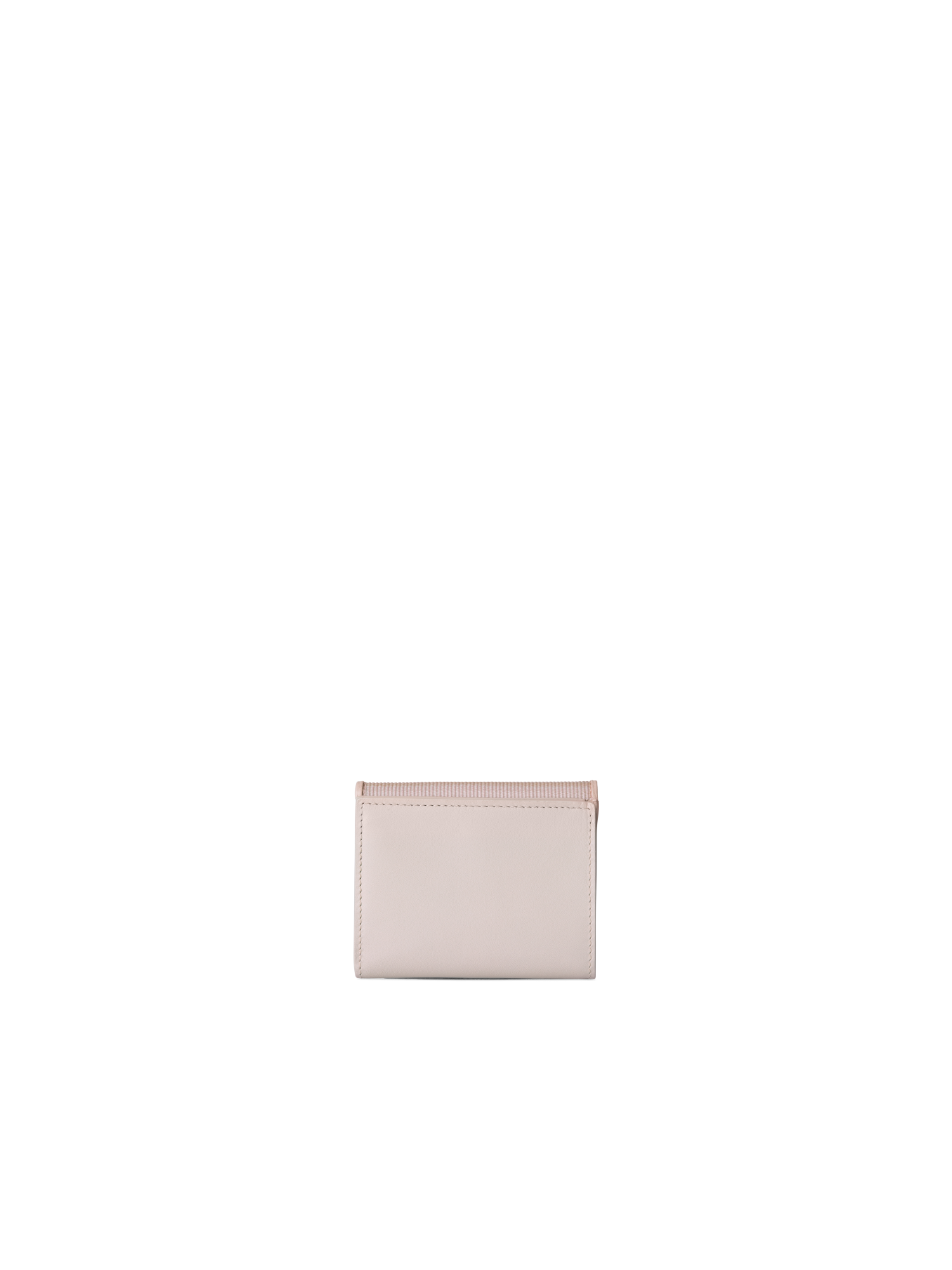 Designer Compact Wallet in Horsehair and Leather - neutral - beige