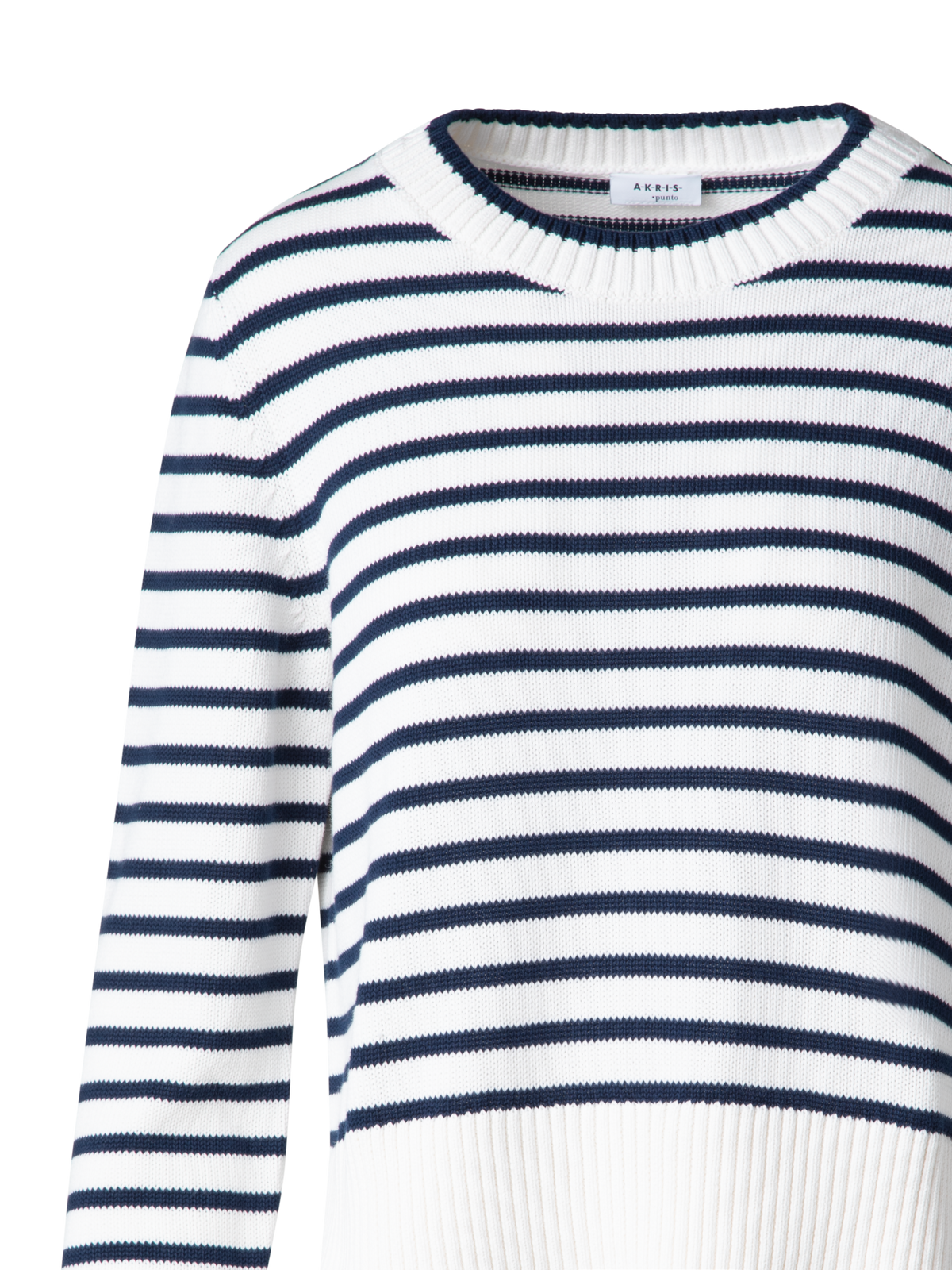 Designer Chunky Cotton Stripes Knit Sweater - black - multicolor - ecru - white