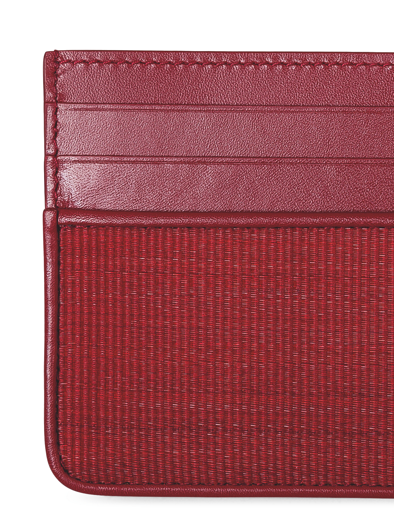 Designer Card Holder in Horsehair - wine - red