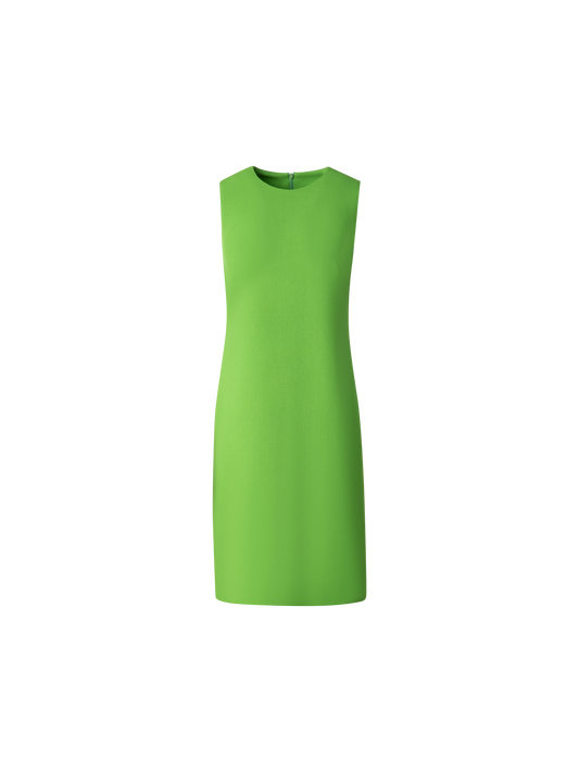 Designer Sheath Dress in Wool Double-Face - green