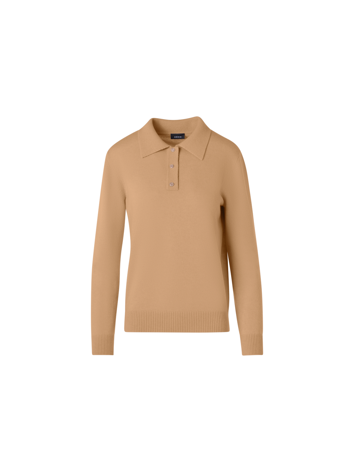 Designer Long-Sleeve Cashmere Knit Sweater - brown