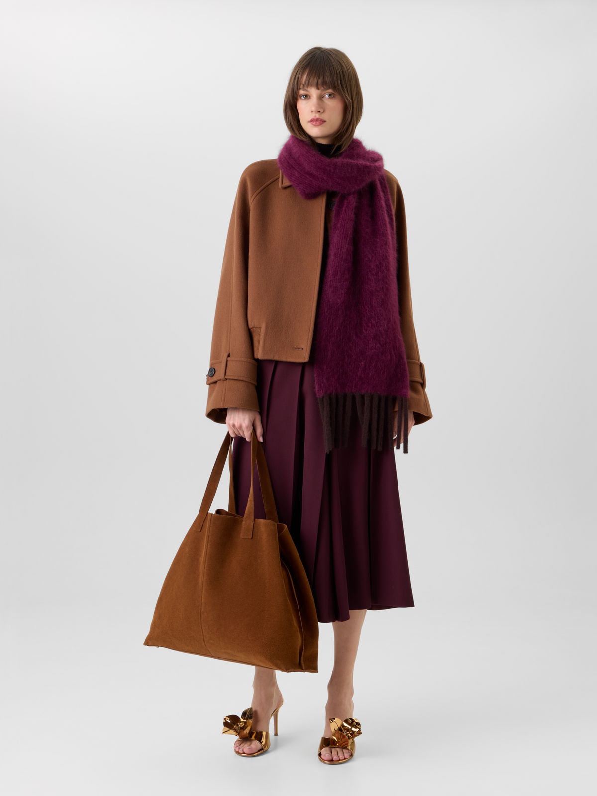 Designer Ai XL Shoulder Tote - brown 