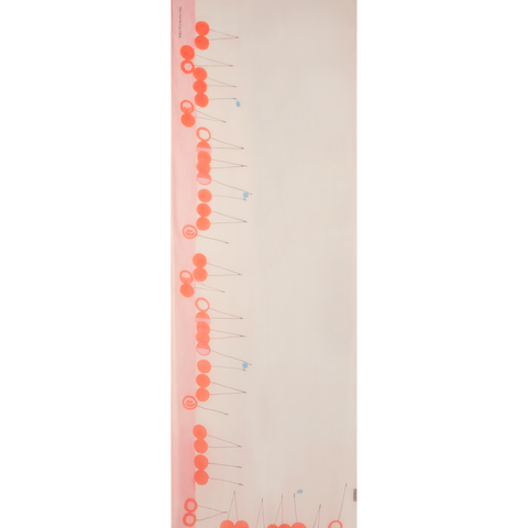 Scarf in Cotton Silk with Cherries Print