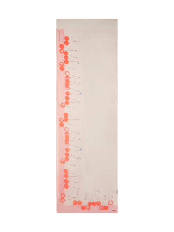 Designer Scarf in Cotton Silk with Cherries Print - multicolor - red