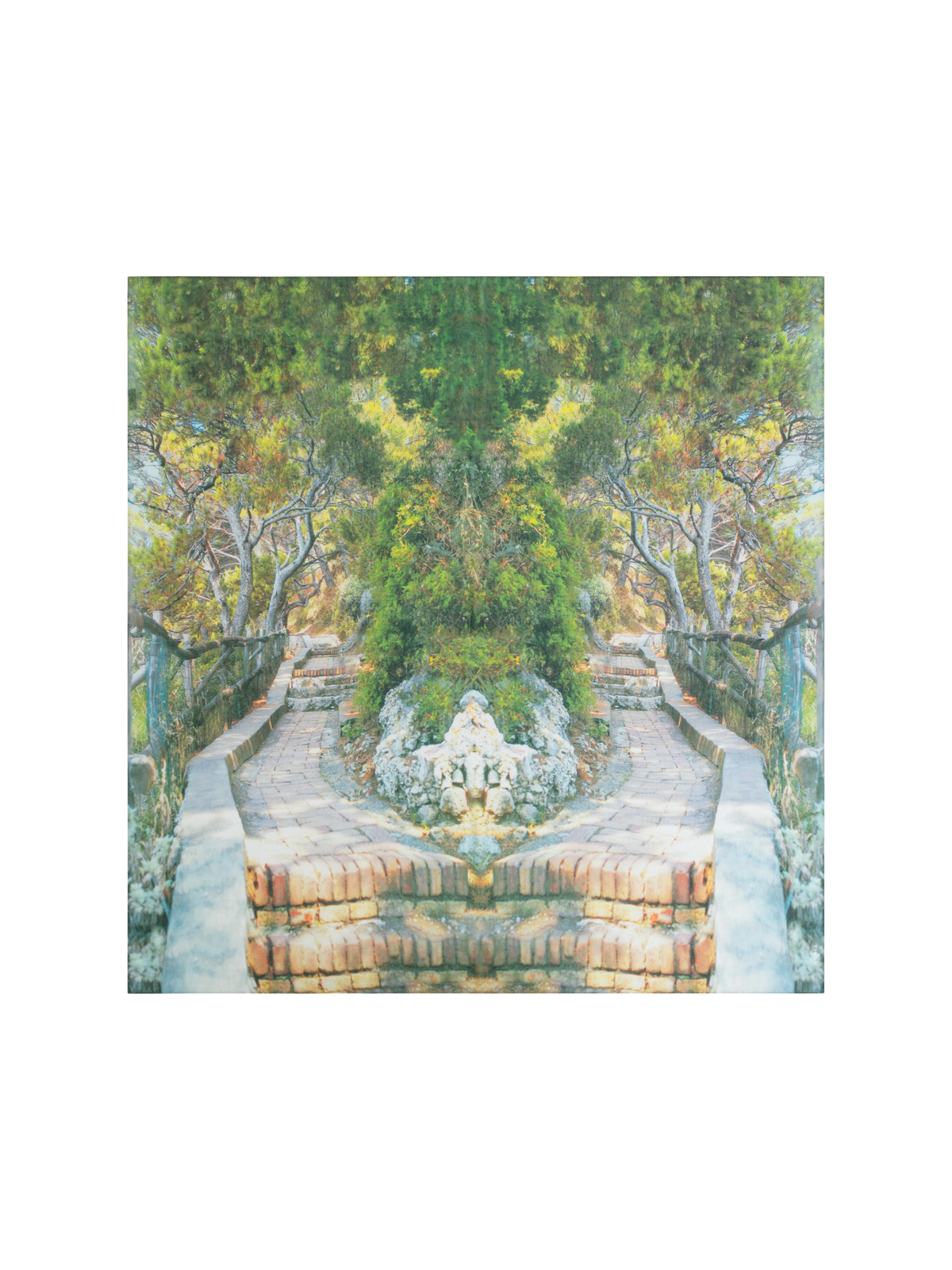 Designer Scarf in Cotton and Silk with Via Krupp Print - multicolor