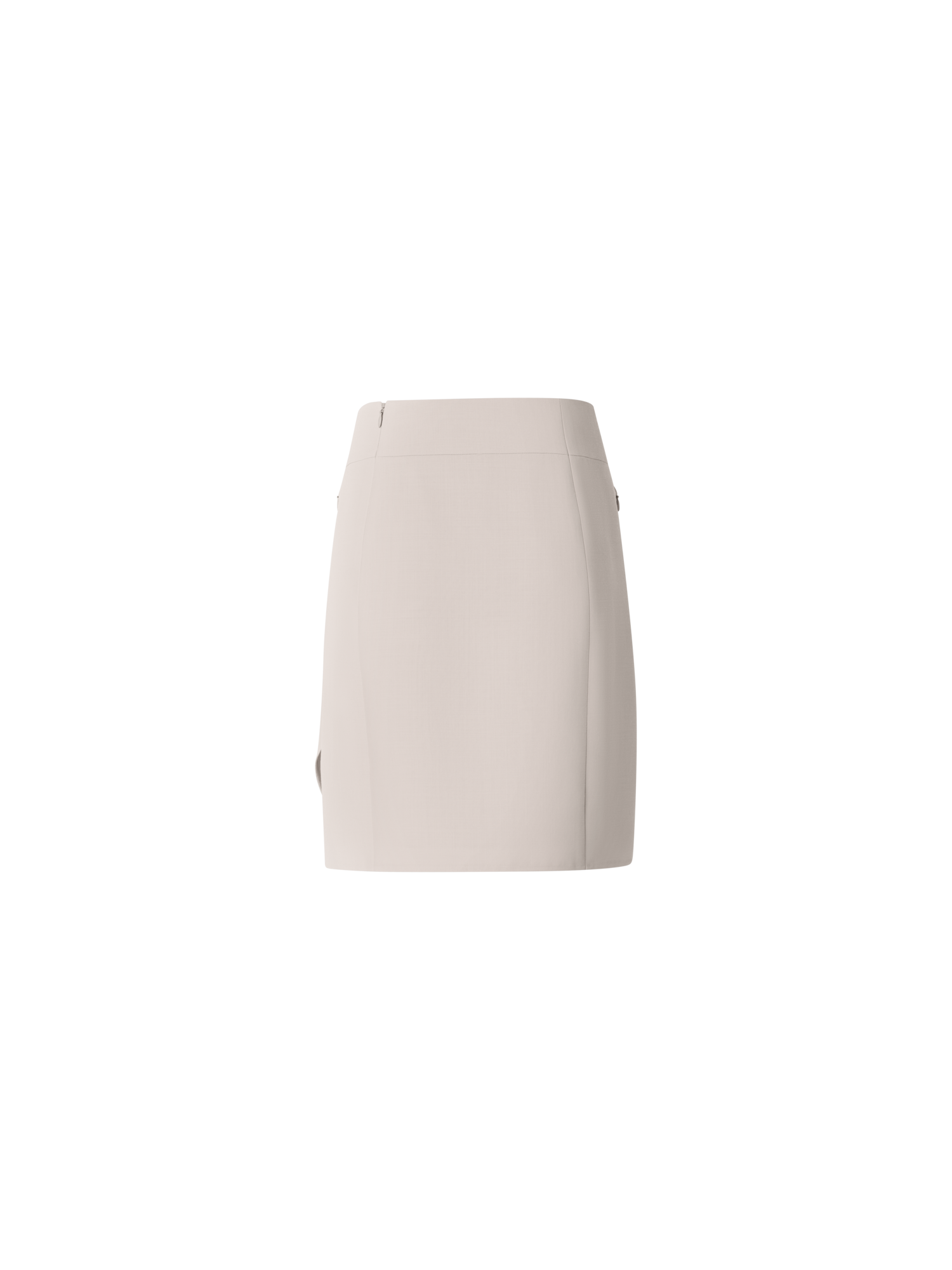 Designer Short Skirt in Cotton Double-Face - beige