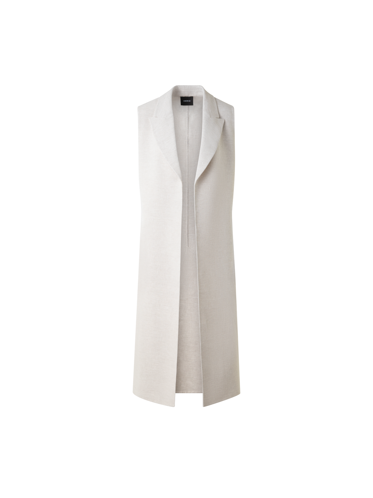 Designer Duo Coat - Vest and Bolero in Linen Double-Face - neutral - grey - ecru - white