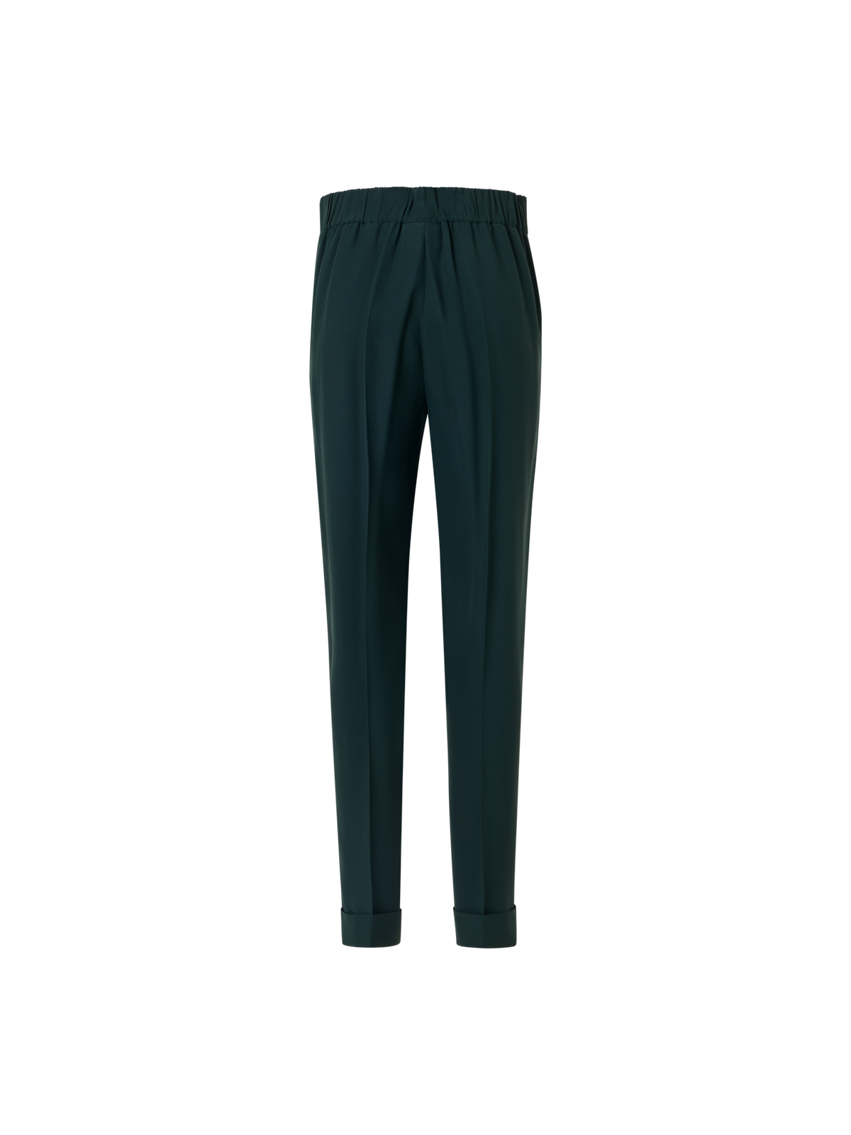 Designer Tapered Pants with Elastic Waist - green