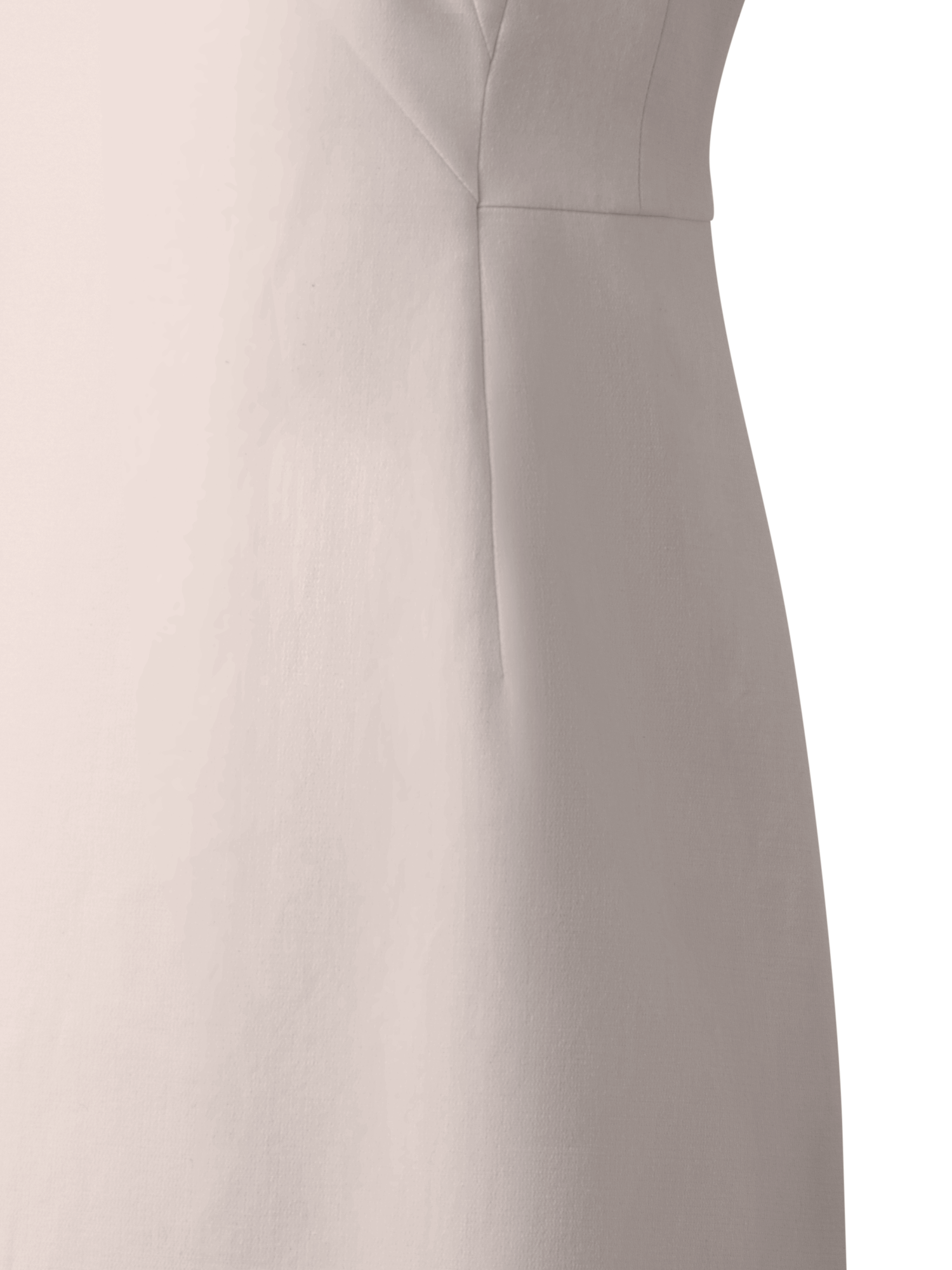 Designer V-Neck Sheath Dress in Cotton Silk Double-Face - neutral - pastel - beige