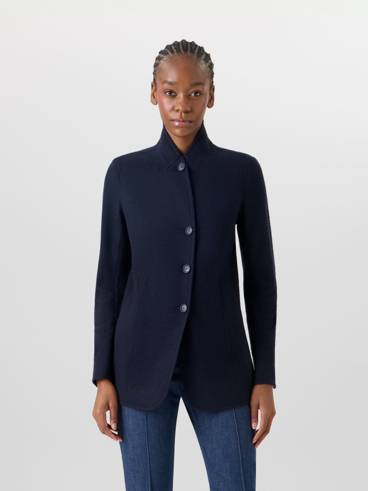 Designer Liam Jacket in Cashmere-Jersey - navy #editorial
