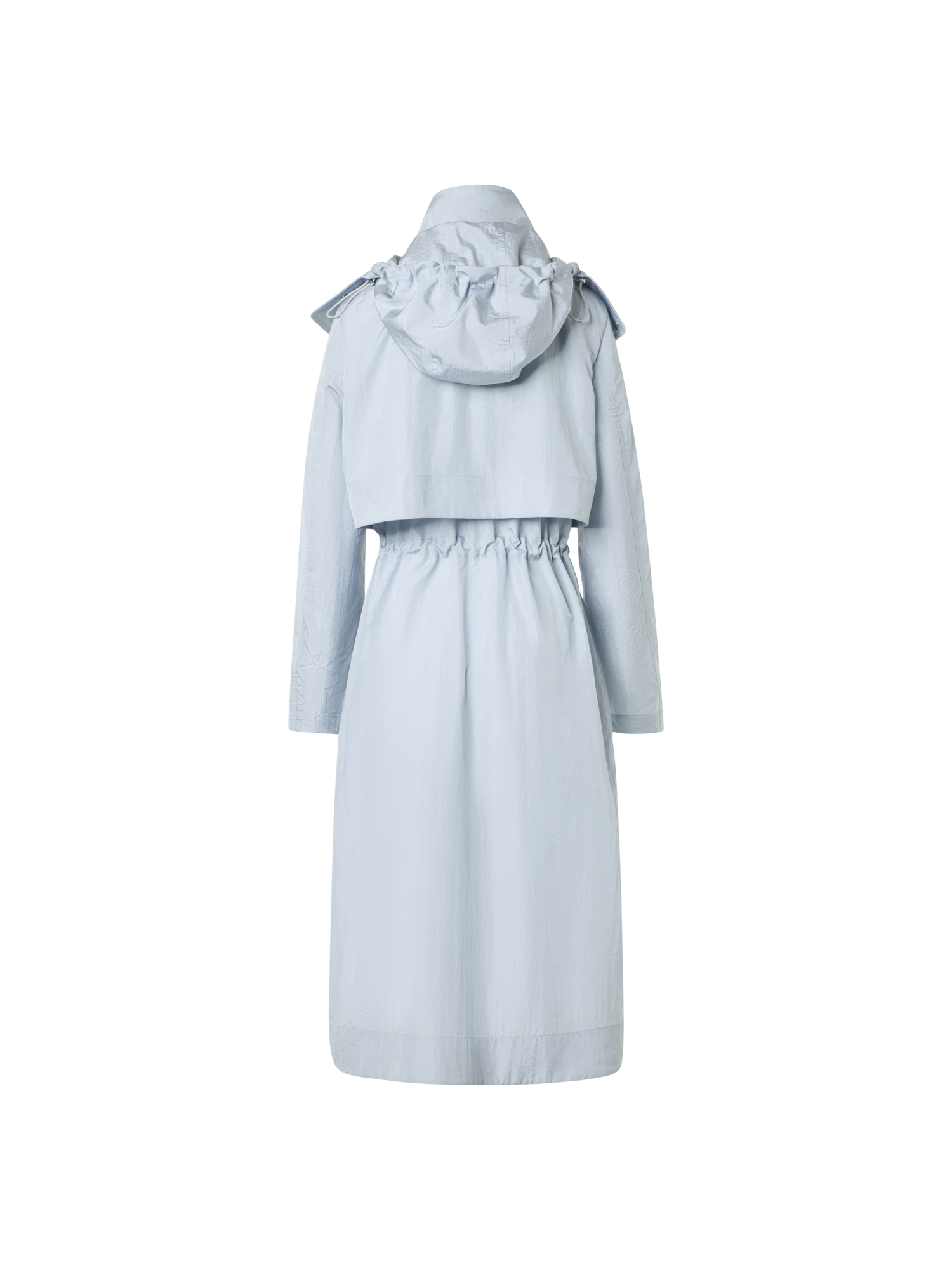 Designer Water-Repellent Lightweight Midi Parka - blue