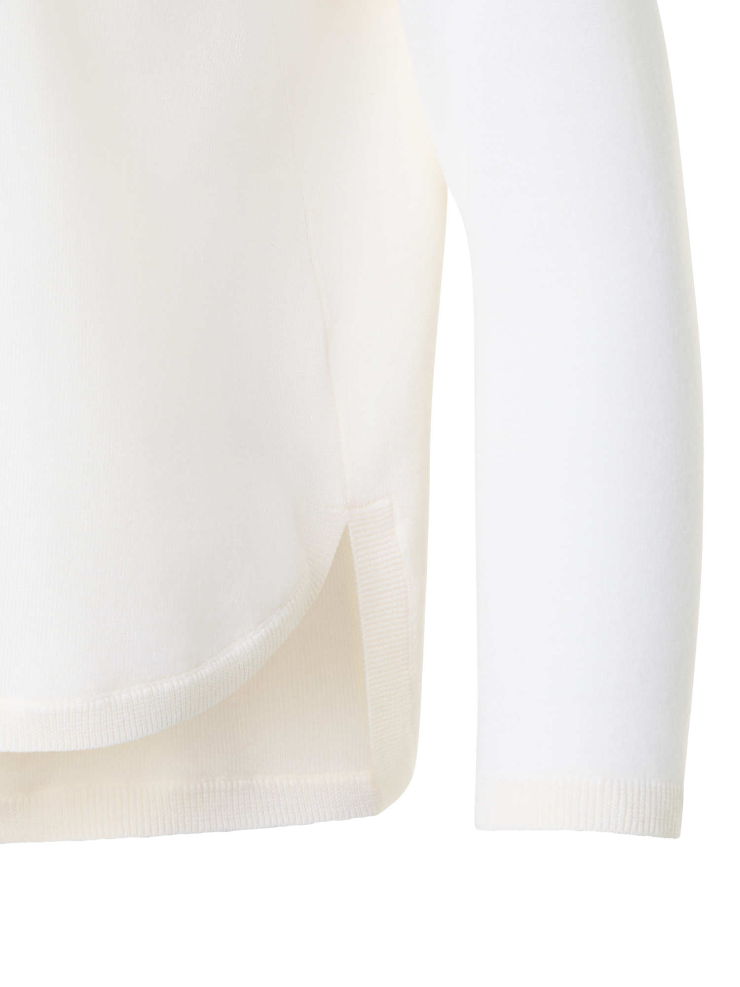 Designer Fine Merino Wool Signature Knit Sweater - white