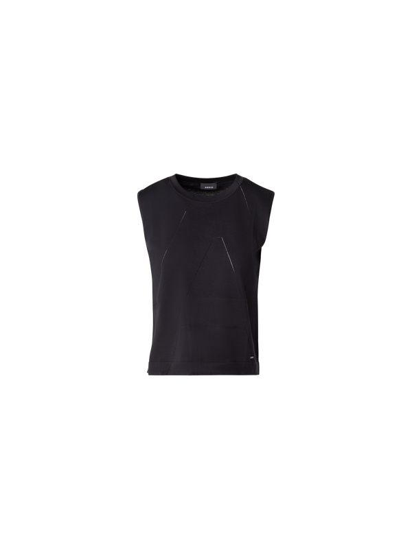 Designer 1/5 Sea Island Cotton Tank Top - black