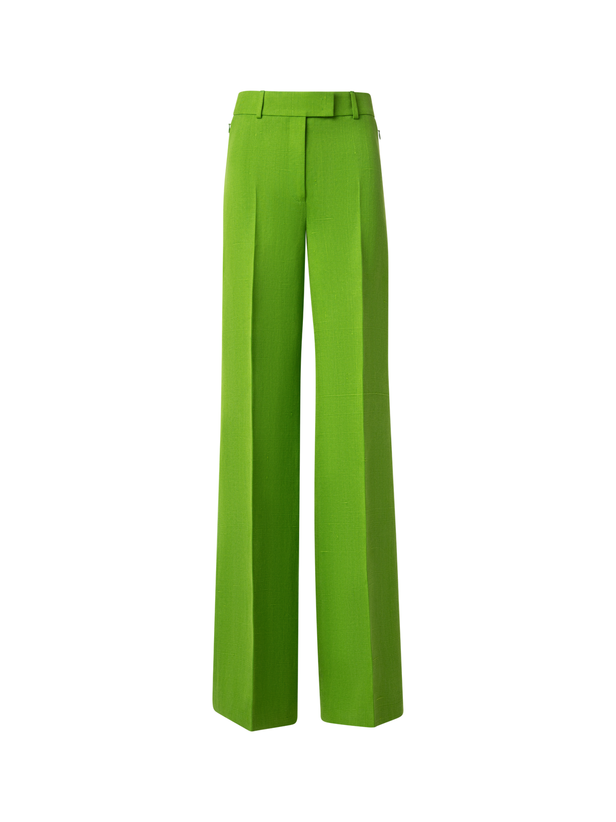 Designer Wide Silk Shantung Pants - green