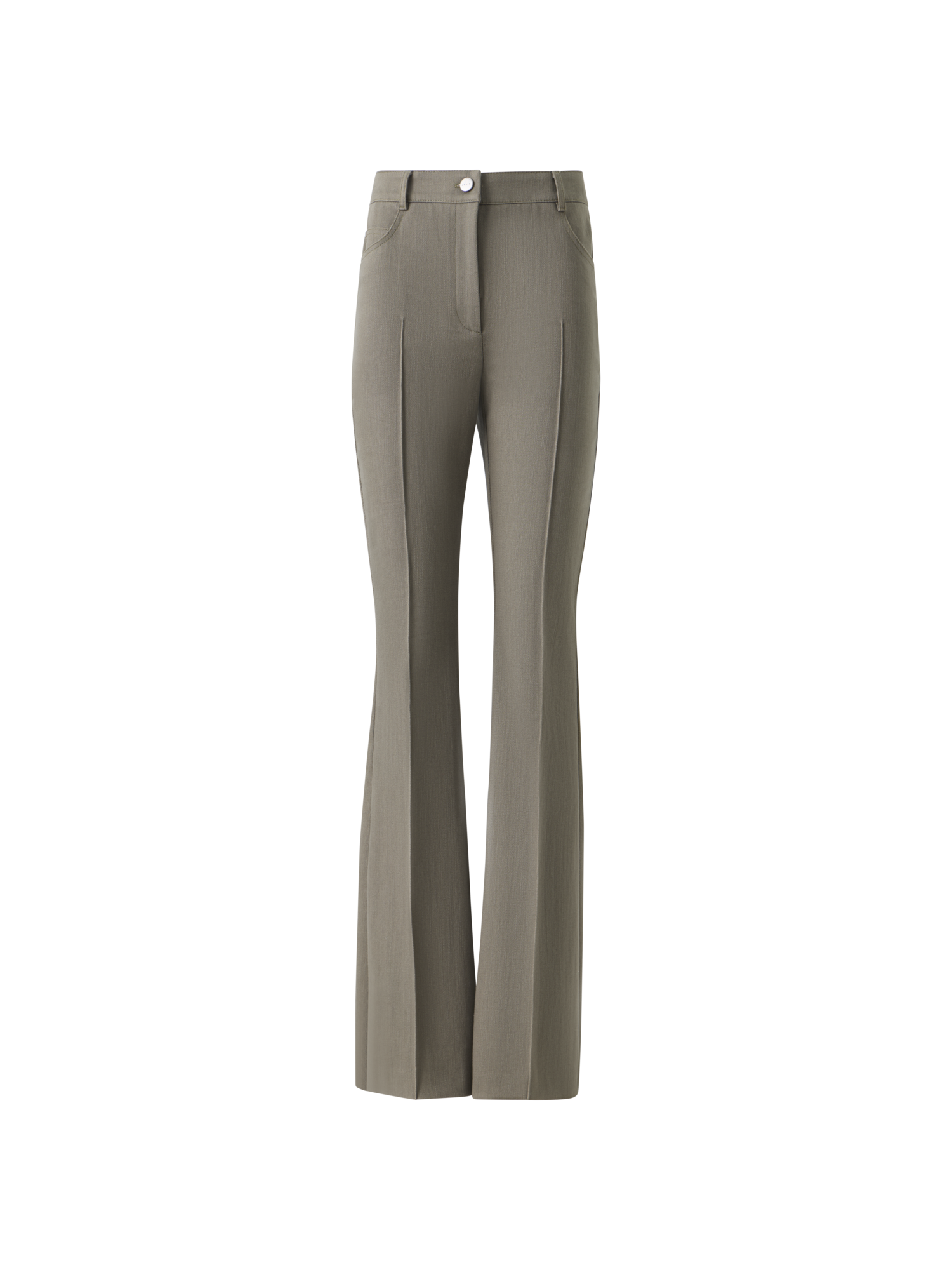 Designer Farid Bootcut Cotton Denim Pants - beige