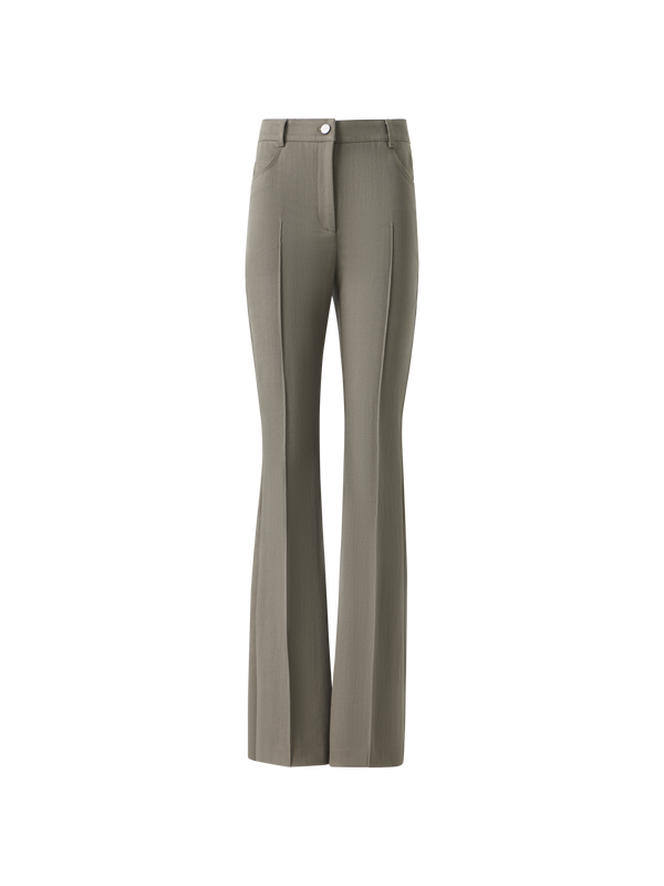 Designer Farid Bootcut Cotton Denim Pants - beige