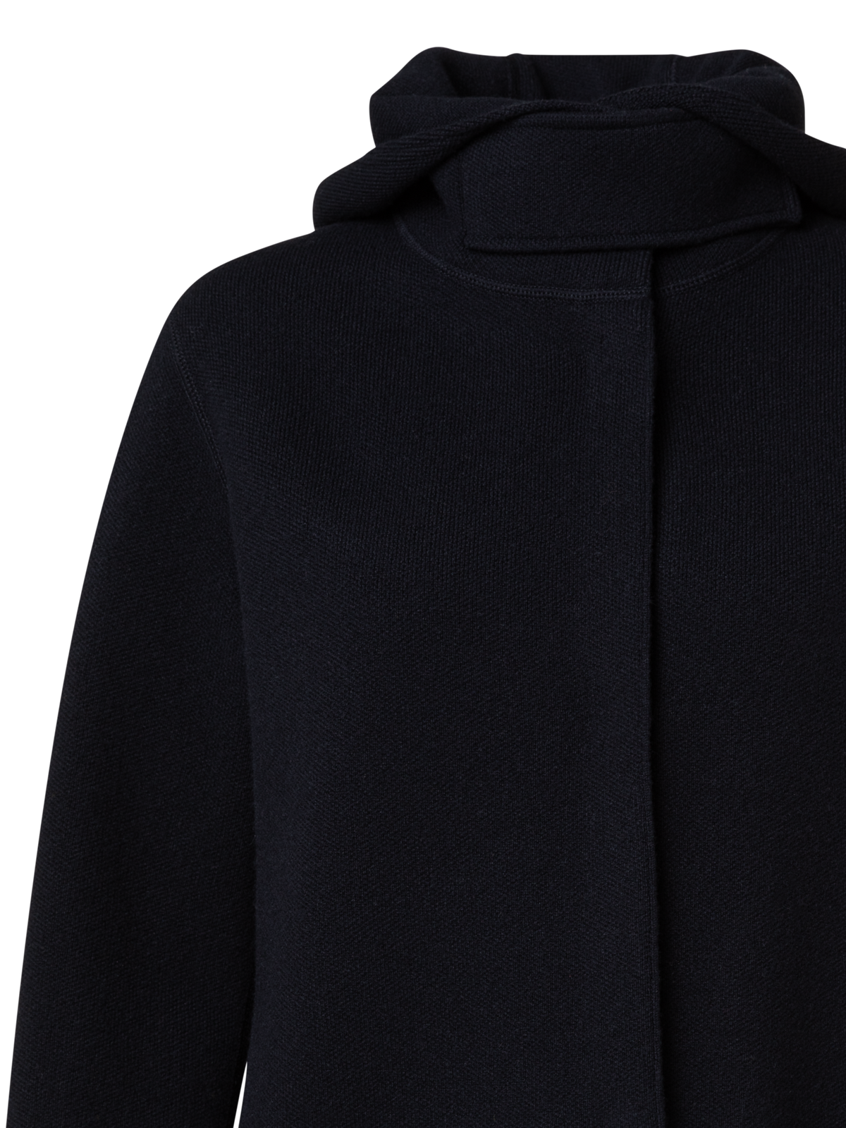 Designer Cashmere Piqué Jacket with Removable Hood