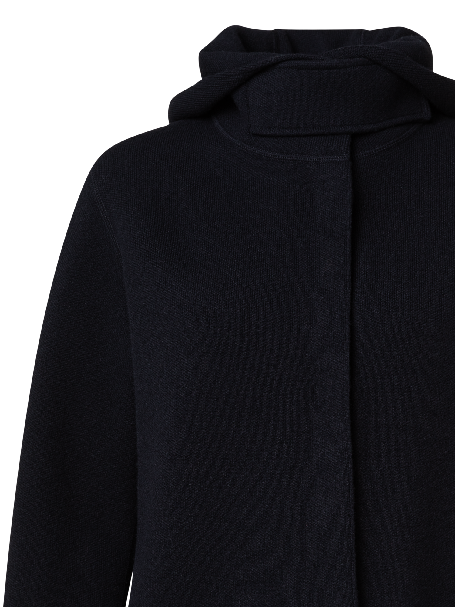 Designer Cashmere Piqué Jacket with Removable Hood