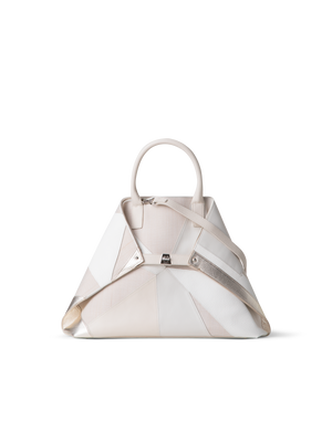 Designer Ai Medium Top Handle Tote - white - neutral - multicolor - ecru