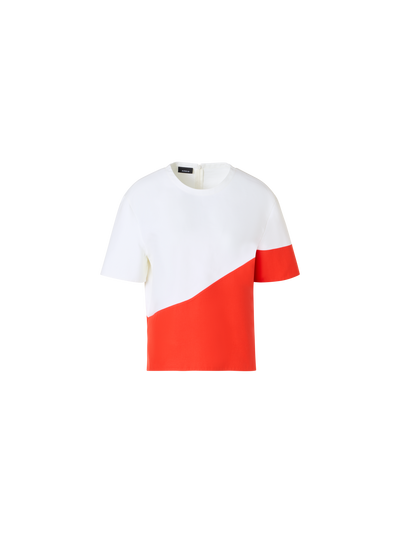 Designer Boxy Blouse with Polygon Print - multicolor