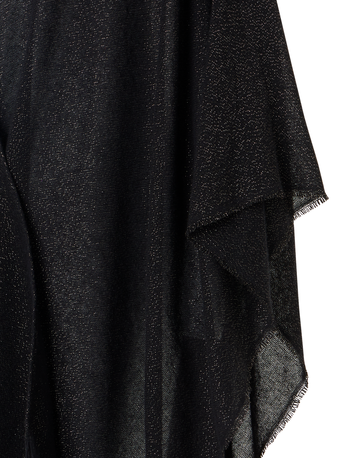 Designer Wool Cashmere Lurex Cape Scarf - multicolor - gold - black