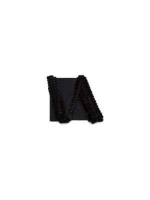 Designer Cashmere-Silk Scarf - black