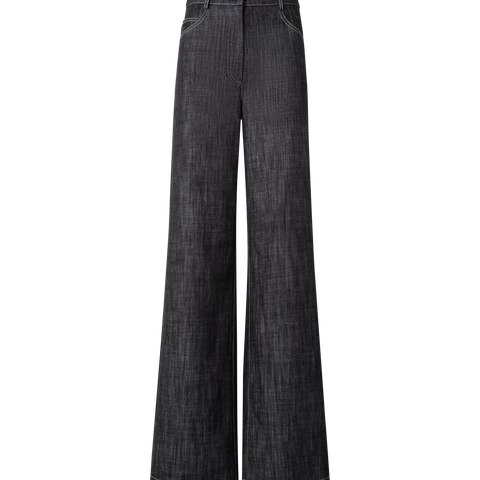 Wide Cotton Denim Pants – Akris Inc. Wide Cotton Denim Pants – Akris Inc.