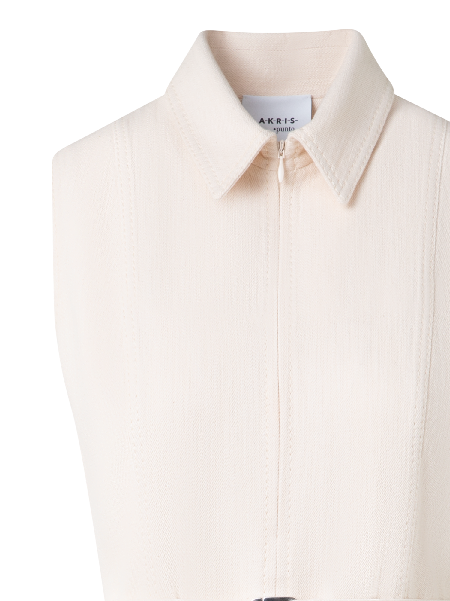 Designer Fit and Flare Denim Midi Dress with Fringes - neutral - pastel