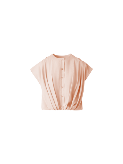 Designer Sleeveless Cotton Voile Blouse - pastel - pink