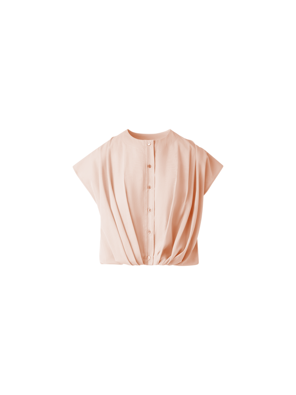 Designer Sleeveless Cotton Voile Blouse - pastel - pink