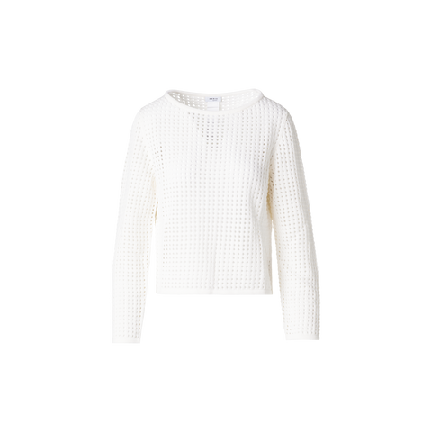Knit Sweater in Chunky Cotton Mesh