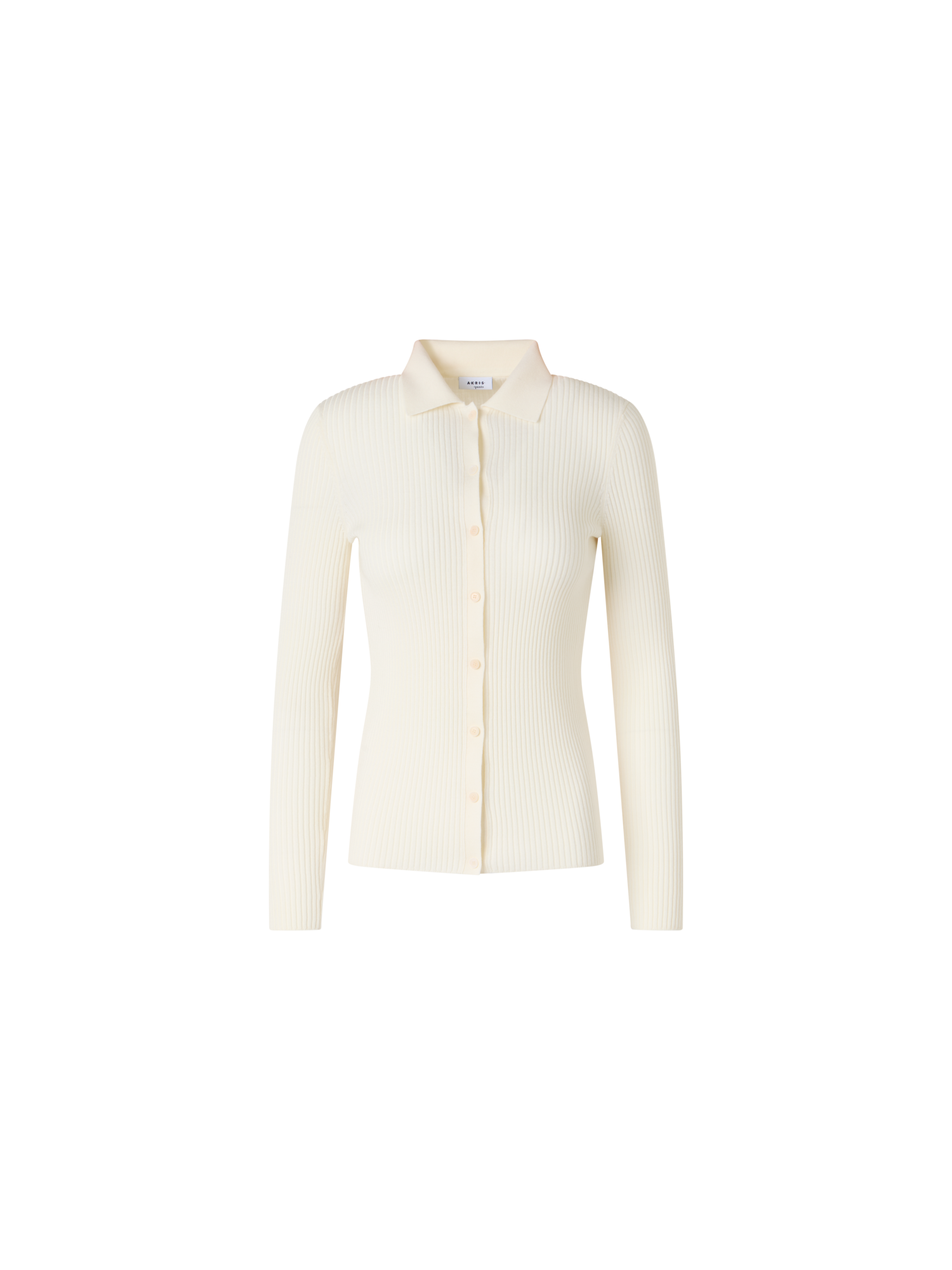Designer Long-Sleeve Merino Wool Knit Sweater - ecru